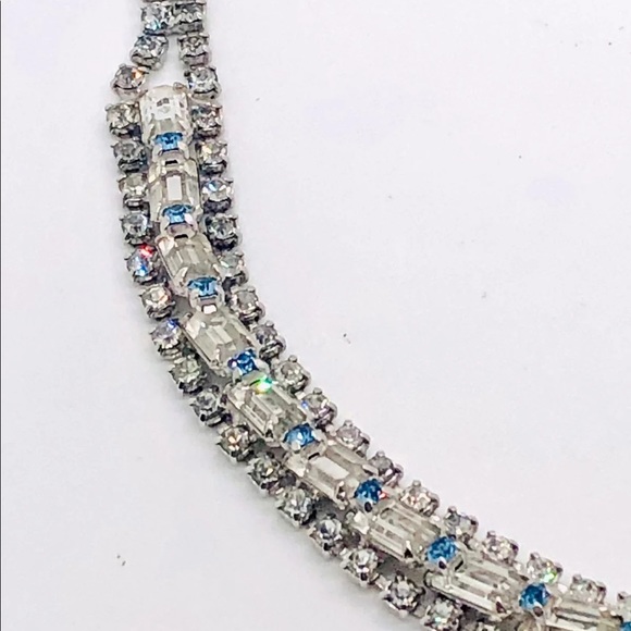 🔥 Vintage Rhinestone Art Deco Choker Necklace STUNNER 💎 - Picture 8 of 17